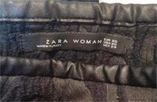 Zara Black Jacquard Swirl Mini Skirt