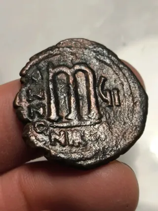Moneda Bizantina Follis Maurice Tiberius