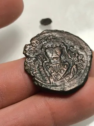 Moneda Bizantina Follis Maurice Tiberius