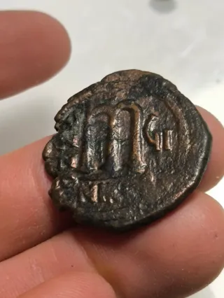 Moneda Bizantina Follis Maurice Tiberius