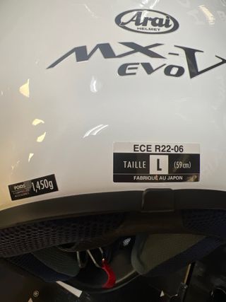 Casco Moto L cross ARAI Mx-evo FIBRA