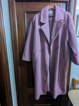 Abrigo rosa largo