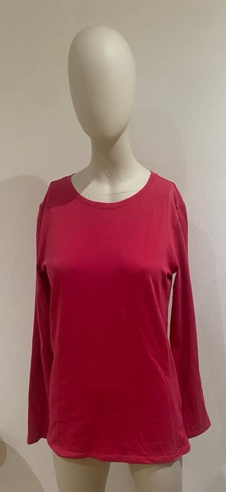 Camiseta básica roja manga larga