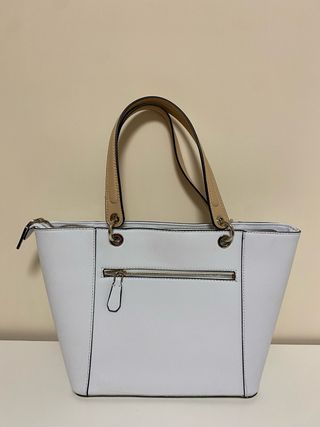 Bolso Guess Blanco y Dorado