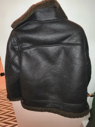 Chaqueta Aviador Zara Negra y Marrón niño