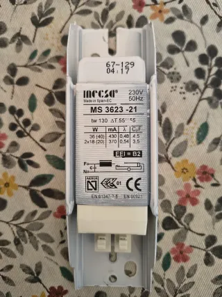 Reactancia Inecsa MS 3623-21 Balastro