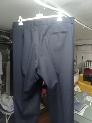 Pantalón de vestir azul invierno hombre