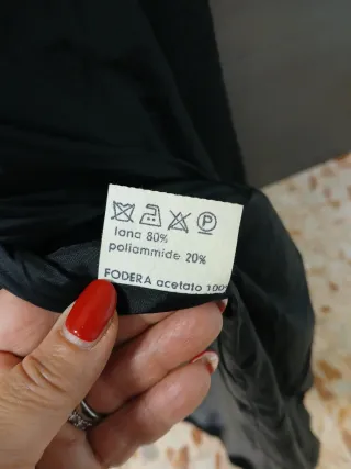 Cappotto lungo donna nero taglia 48 italiana