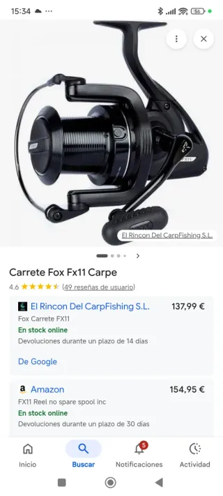 4 Carrete Fox FX11 Carpfishing
