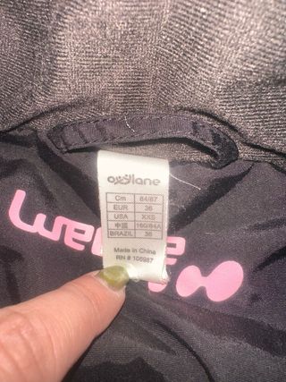 Conjunto de nieve Quechua negros chica + pantalón