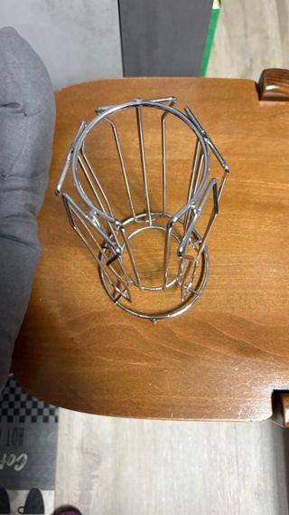 Portacialde in metallo argento