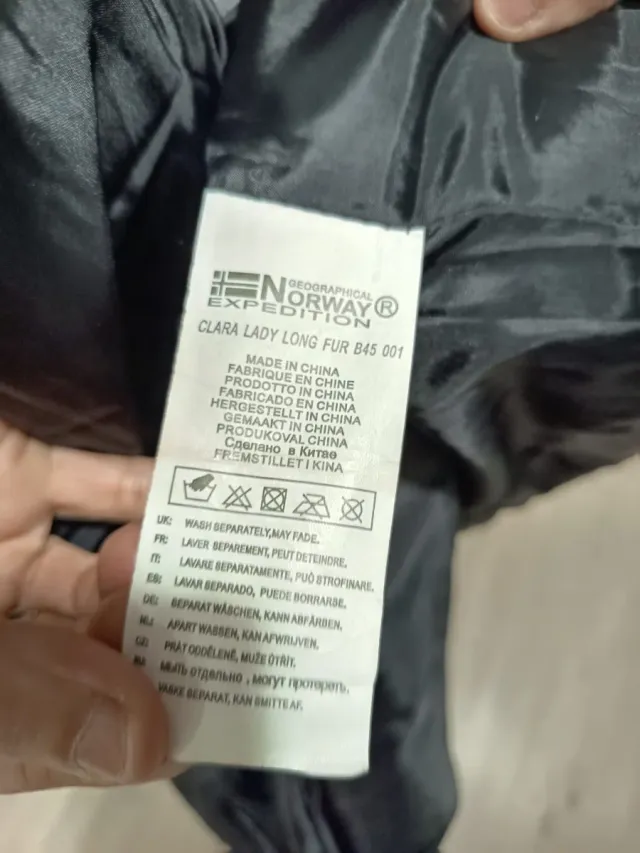 Abrigo Geographical Norway Negro Talla M