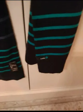 Bufanda de punto hombre rayas