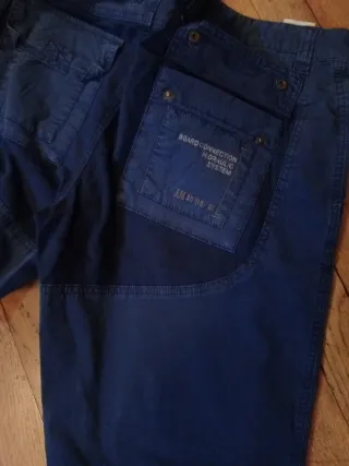 Pantalones Aeronautica Militare Azul Hombre