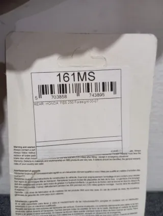 Pastillas Freno SBS 161MS Scooter Sinter