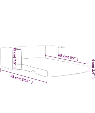 Sofá infantil 2 plazas estrellas gris