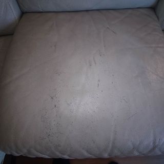 Sofá 3 plazas beige piel