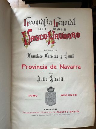 Geografía General País Vasco-Navarro (6 Vol.)
