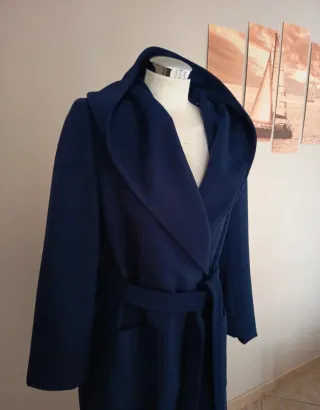 Cappotto donna CRISTINA D blu taglia M