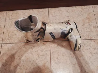 Botas de moto blancas para mujer,talla 40