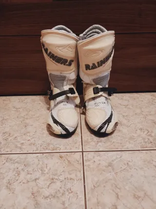 Botas de moto blancas para mujer,talla 40