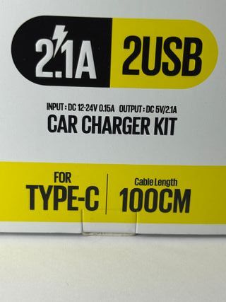 Cargador Coche Mimacro CC074 Tipo-C 2USB 2.1A