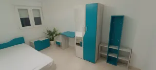 Habitación juvenil completa azul