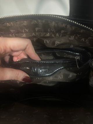Bolso Armani Negro Charol