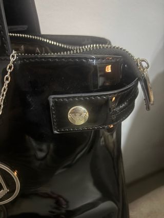 Bolso Armani Negro Charol
