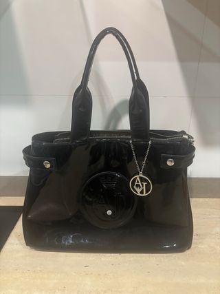 Bolso Armani Negro Charol