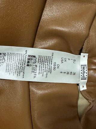 Leggings Wolford Estella, Piel Vegana, Marrón