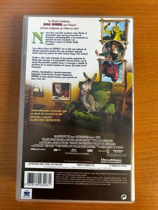 VHS Shrek Película Animada Español