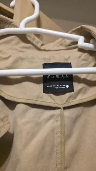 Gabardina Zara Beige Talla XS