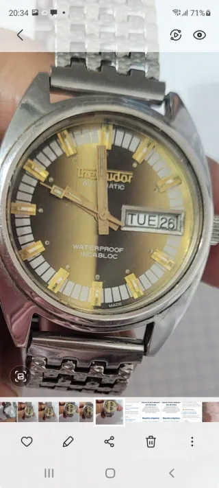 Reloj termidor Automático Dorado y Plateado