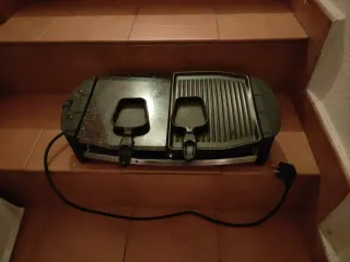 Barbacoa eléctrica piedra y parrilla