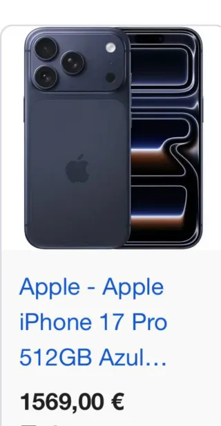 iPhone 17 Pro 512GB Azul Precintado