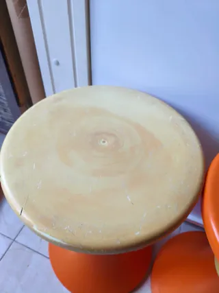 Taburetes Tulip Tam Tam (Naranja/Amarillo)