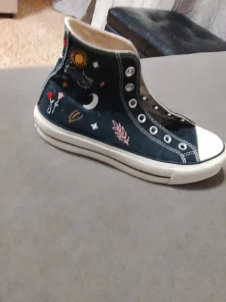 Converse All Star bordadas negras