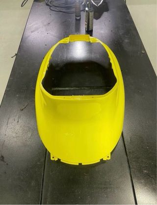 Plástico trasero Zip amarillo