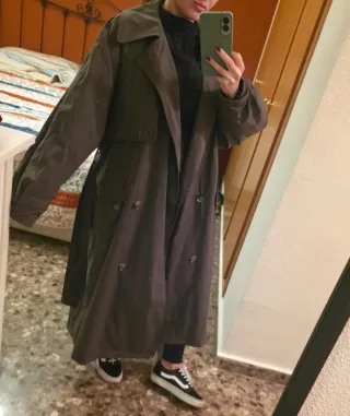 Gabardina Zara Verde Talla XS