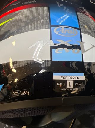 Casco Moto L cross Arai Mx-v Evo Fibra