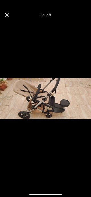 Carro de bebé color beige