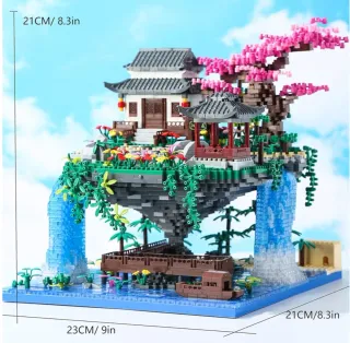 Set construcción bloques árbol cerezo flor 16260
