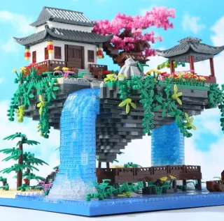 Set construcción bloques árbol cerezo flor 16260