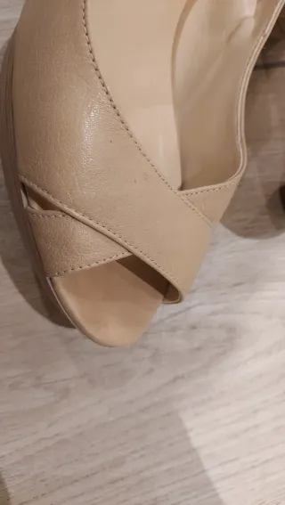 Sandalia Unisa Tacón Nude Talla 39