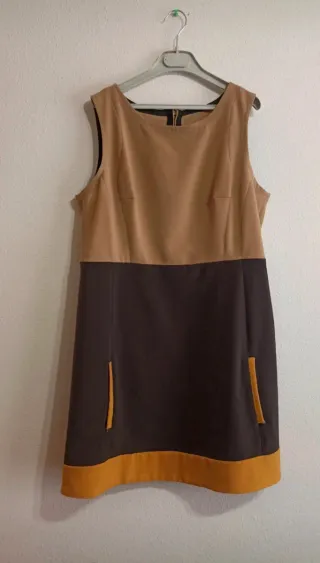 Vestido tipo peto bicolor – ideal para eventos