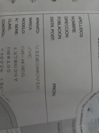 Cámara de video jvc