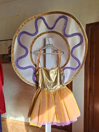 Vestido Tutú Ballet Dorado y Morado