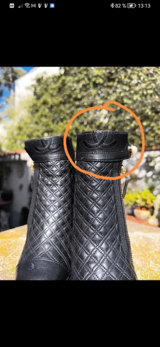 Botines negros acolchados tacón