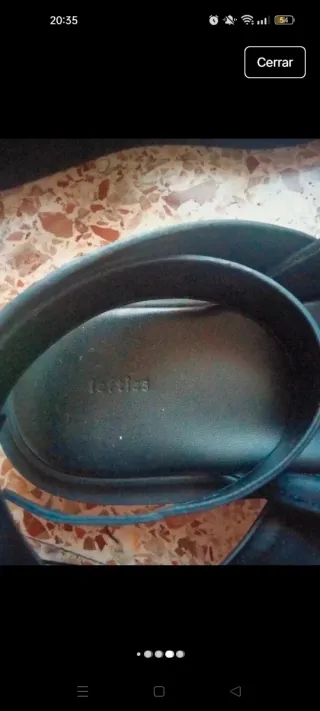 Sandalias Lefties negras con tachuelas